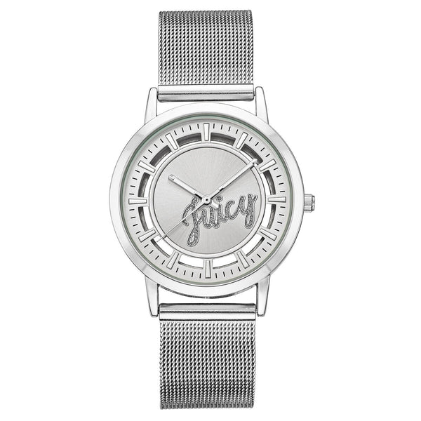 Juicy Couture Damenuhr Edelstahl Silberfarben 36 mm - Mode & Accessoires