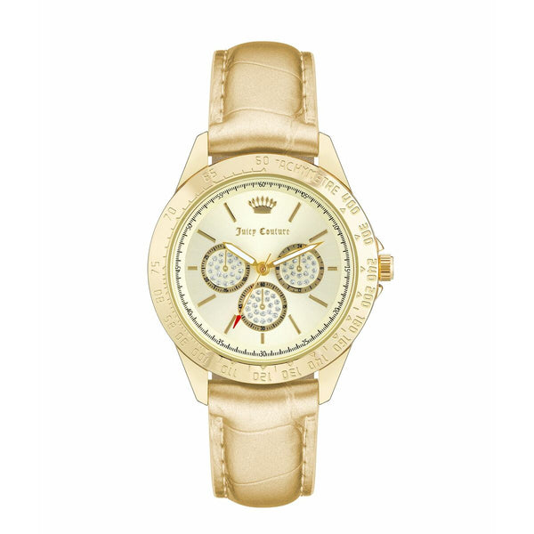 Juicy Couture Damenuhr goldfarbenes Metall mit Quarzwerk - Mode & Accessoires