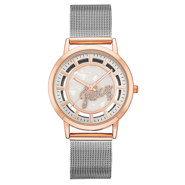 Juicy Couture Damenuhr JC1217WTRT rosa Gehäuse 36 mm - Mode & Accessoires