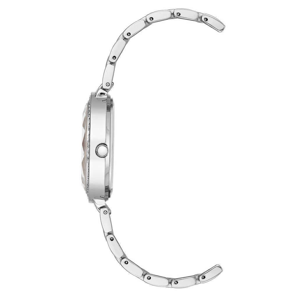Juicy Couture Damenuhr Silberfarben 32 mm mit Metallarmband - Mode & Accessoires