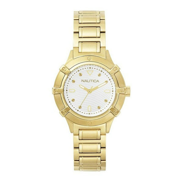 Nautica Damenuhr Edelstahl 36 mm Gold Armbanduhr - Mode & Accessoires