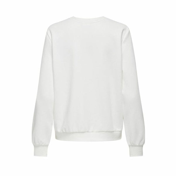 Only Damen Sweater ohne Kapuze Weiss atmungsaktiv komfortabel - Mode & Accessoires
