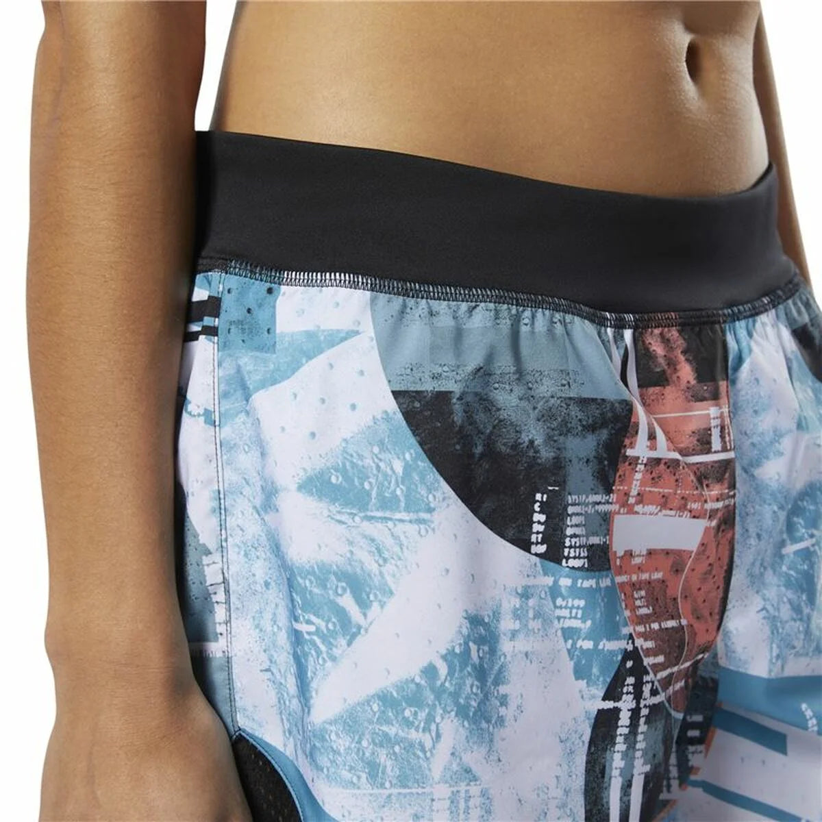 Damen-Sportshorts Reebok Wor Moonshift Himmelsblau – Produktansicht 4