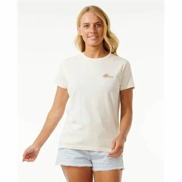 Rip Curl Damen Kurzarm-T-Shirt Wild Bloom Weiß - Sport & Freizeit