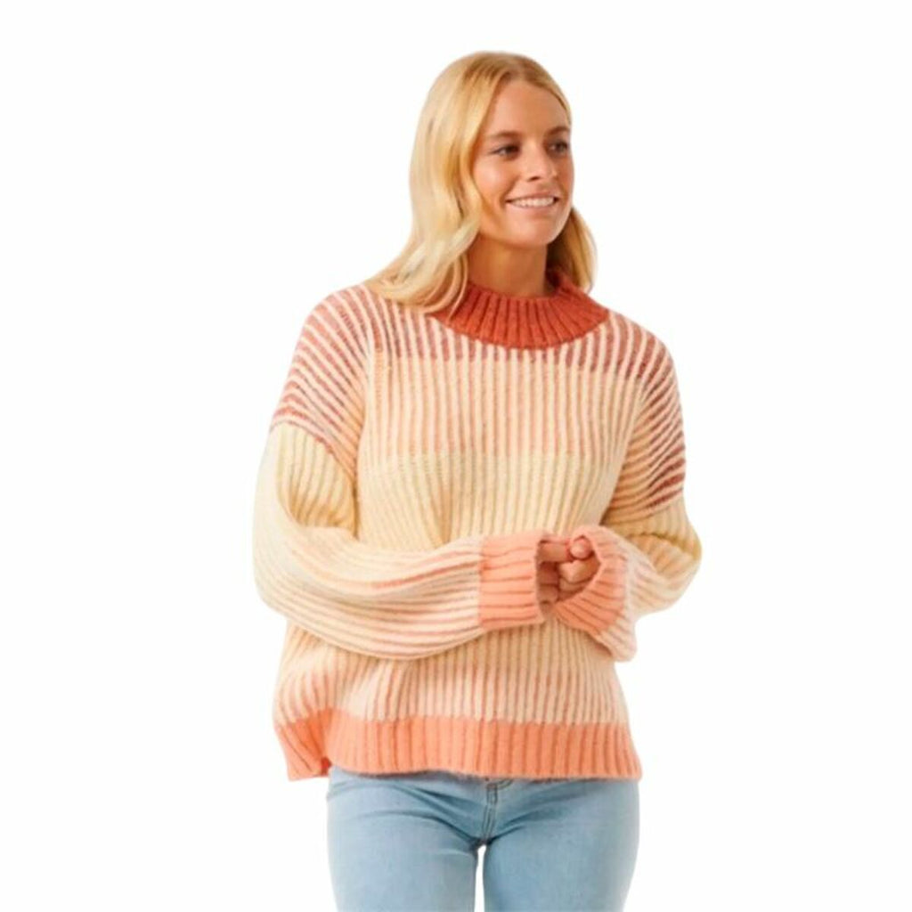 Rip Curl Damen Sweater Soleil Rib Knit Crew bequem - Mode & Accessoires