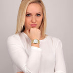 Trussardi Damenuhr – Elegantes Design Mit Goldfarbenem Armband