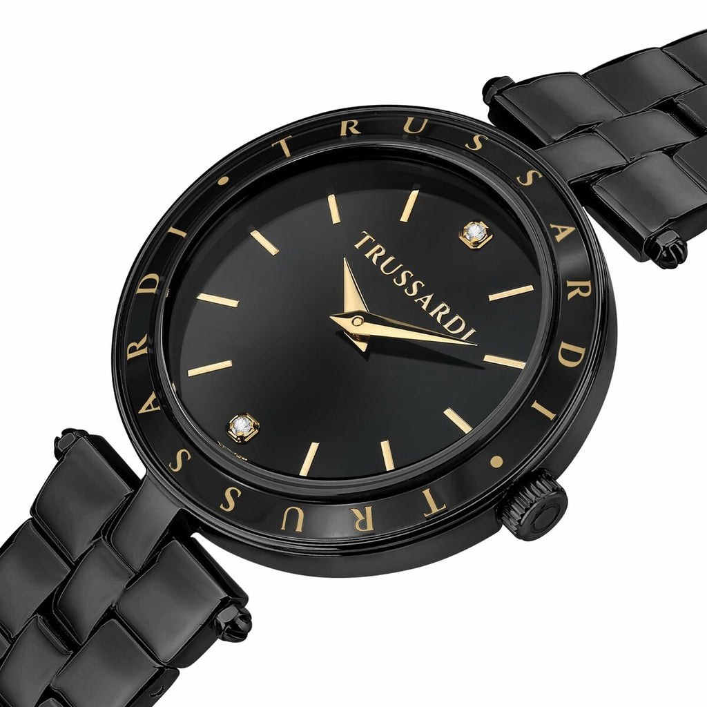 Trussardi Damenuhr – Elegantes Design Schwarz 34 mm
