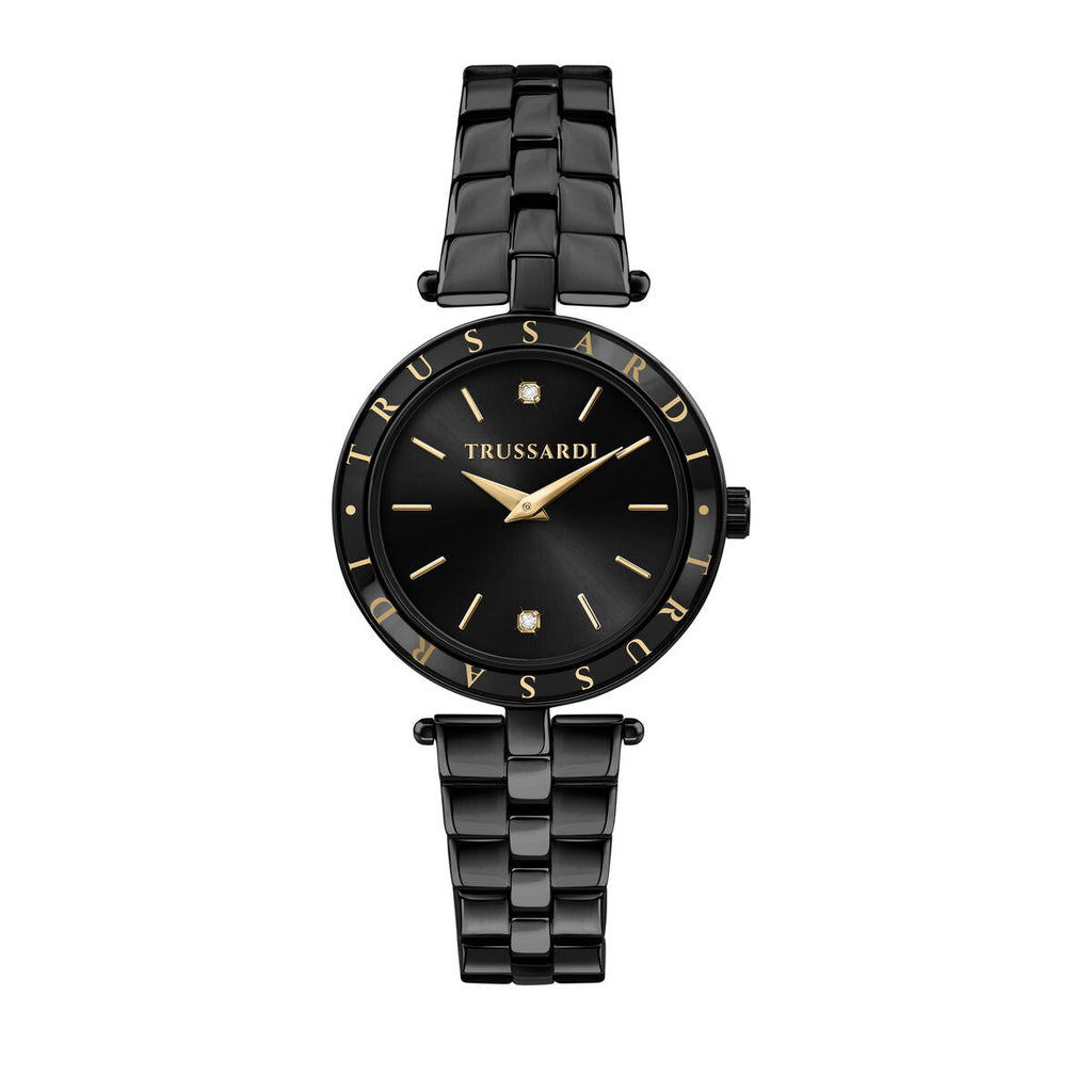 Trussardi Damenuhr – Elegantes Design Schwarz 34 mm