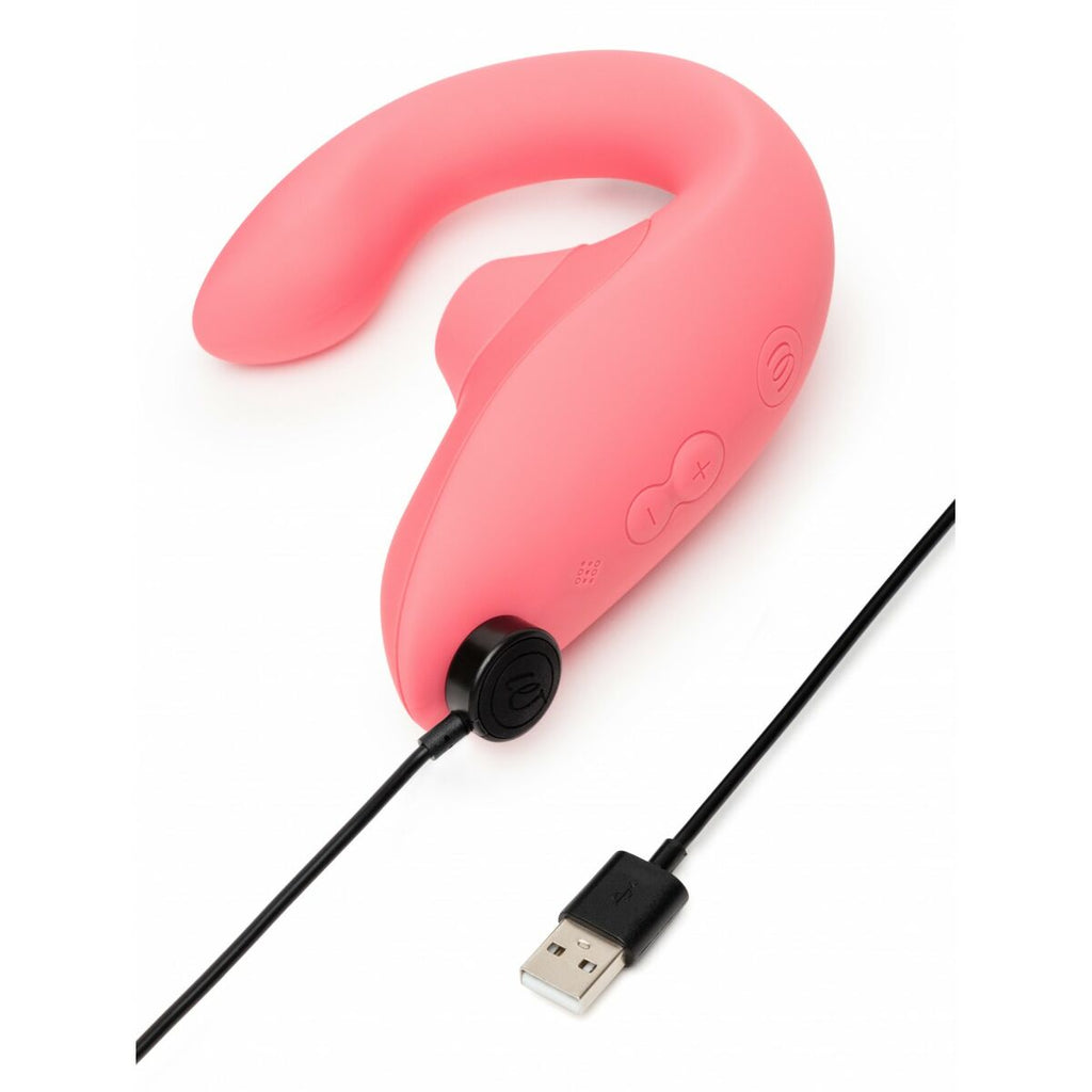 Womanizer Rosa Vibrator gebogen wasserfest USB Ladefunktion - Erotik Shop