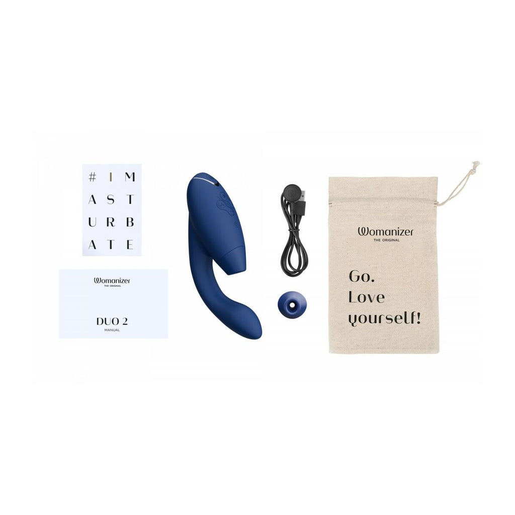 Womanizer WOM171-BLUE Vibrator – Gebogen & Wasserfest - Erotik Shop