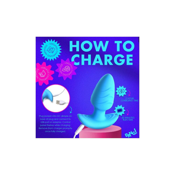 XR Anal Plug Blau mit Fernbedienung und Vibration - Erotik Shop