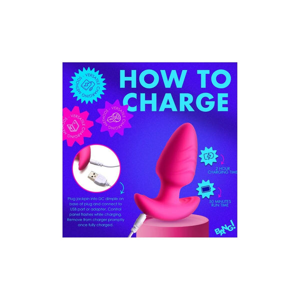 XR Rosa Vibration Analplug aus Silikon mit Fernbedienung - Erotik Shop