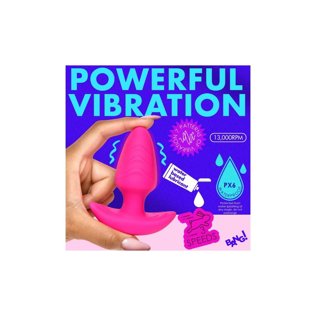 XR Rosa Vibration Analplug aus Silikon mit Fernbedienung - Erotik Shop